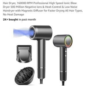 Professional Ionic Blow Dryer with Magnetic Diffuser